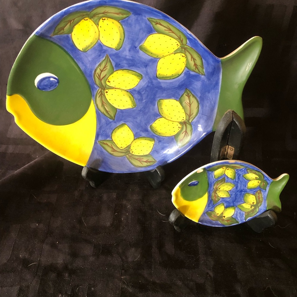 Studio Nova Lemon Fish Ceramic Plates